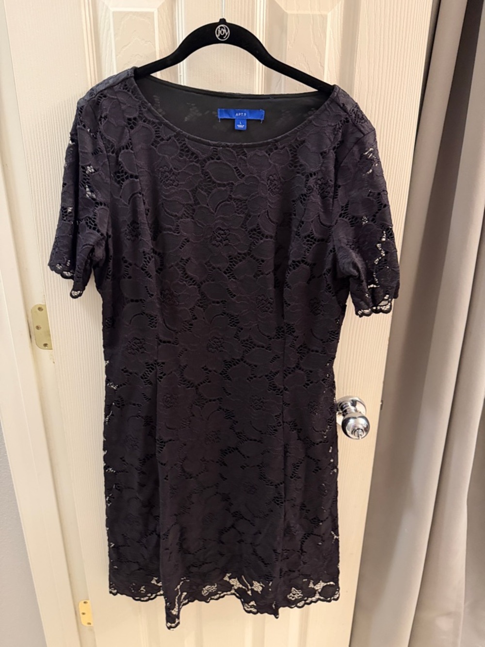 Apt. 9 Black Floral Lace Shift Dress